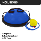 NNEDSZ Fitness Yoga Ball Home Gym Workout Balance Trainer Blue
