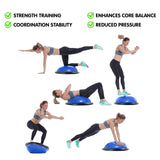 NNEDSZ Fitness Yoga Ball Home Gym Workout Balance Trainer Blue
