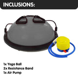 NNEDSZ Fitness Yoga Ball Home Gym Workout Balance Trainer Grey