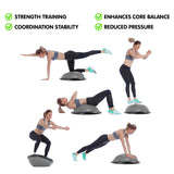 NNEDSZ Fitness Yoga Ball Home Gym Workout Balance Trainer Grey