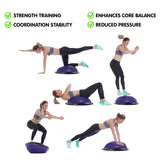 NNEDSZ Fitness Yoga Ball Home Gym Workout Balance Trainer Purple