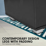 NNEDSZ Sarantino Bedside Table Cabinet Storage Chest 2 Drawers Lamp Side Nightstand - Black