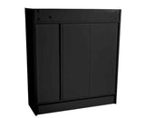 NNEDSZ Sarantino New 21 Pairs Shoe Cabinet Rack Storage Organiser Shelf 2 Doors Cupboard Black
