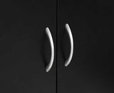 NNEDSZ Sarantino New 21 Pairs Shoe Cabinet Rack Storage Organiser Shelf 2 Doors Cupboard Black