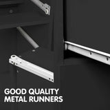 NNEDSZ Sarantino Tallboy Dresser 6 Chest Of Drawers Table Cabinet Bedroom Storage Black