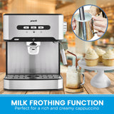 NNEDSZ Pronti 1.6L Automatic Coffee Espresso Machine with Steam Frother