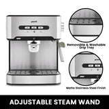 NNEDSZ Pronti Toaster, Kettle & Coffee Machine Breakfast Set - Black