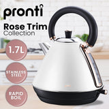 NNEDSZ Pronti Toaster, Kettle & Coffee Machine Breakfast Set - White