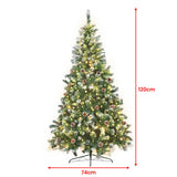 NNEDSZ Christabelle 1.2m Pre Lit LED Christmas Tree Decor with Pine Cones Xmas Decorations