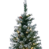 NNEDSZ Christabelle 1.8m Pre Lit LED Christmas Tree Decor with Pine Cones Xmas Decorations