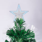 NNEDSZ Christabelle 1.8m Enchanted Pre Lit Fibre Optic Christmas Tree Stars Xmas Decor