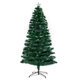 NNEDSZ Christabelle 2.4m Enchanted Pre Lit Fibre Optic Christmas Tree Stars Xmas Decor