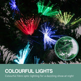 NNEDSZ Christabelle 2.4m Enchanted Pre Lit Fibre Optic Christmas Tree Stars Xmas Decor