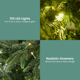 NNEDSZ Christabelle 1.2m Prelit Everglow Fir Christmas Tree with 150 LED Lights