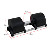 NNEDSZ Powertrain Eon Set Of Two Dial-up 36kg Adjustable Dumbbell Home Gym 9 Options