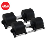 NNEDSZ Powertrain Eon Set Of Two Dial-up 36kg Adjustable Dumbbell Home Gym 9 Options