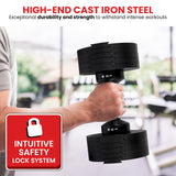 NNEDSZ Powertrain Eon Set Of Two Dial-up 36kg Adjustable Dumbbell Home Gym 9 Options