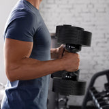 NNEDSZ Powertrain Eon Set Of Two Dial-up 36kg Adjustable Dumbbell Home Gym 9 Options