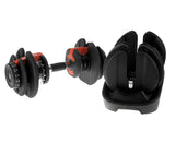 NNEDSZ 2x 24kg  Adjustable Dumbbells with Stand