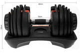 NNEDSZ 2x 24kg  Adjustable Dumbbells with Stand