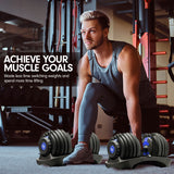 NNEDSZ 48KG Adjustable Dumbbell Set With Stand Blue