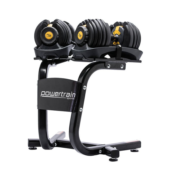 NNEDSZ  48KG Adjustable Dumbbell Set With Stand - Gold