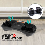 NNEDSZ  48KG Adjustable Dumbbell Set With Stand - Gold