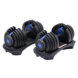 NNEDSZ 2x 24kg Adjustable Dumbbell Home Gym Set