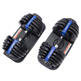 NNEDSZ 2x 24kg Adjustable Dumbbell Home Gym Set