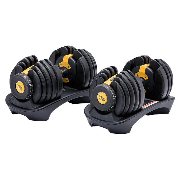 NNEDSZ 48kg  Adjustable Dumbbell Home Gym Set Gold