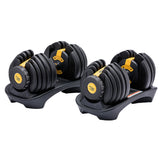 NNEDSZ 48kg  Adjustable Dumbbell Home Gym Set Gold