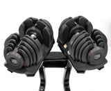 NNEDSZ 2x 40kg Adjustable Dumbbells with Stand