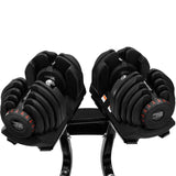 NNEDSZ 2x 40kg Adjustable Dumbbells with Stand
