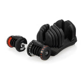 NNEDSZ 2x 40kg Adjustable Dumbbells with Stand