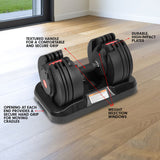 NNEDSZ 2x 20kg Gen2 Home Gym Adjustable Dumbbell
