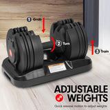 NNEDSZ 2x 20kg Gen2 Home Gym Adjustable Dumbbell
