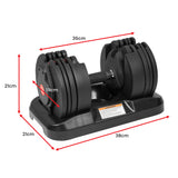 NNEDSZ Gen2 Adjustable Dumbbell Set With Pro Stand- 2 X 20kg (40kg)