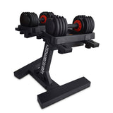 NNEDSZ GEN2 Pro Adjustable Dumbbell Set - 2 x 25kg (50kg) Home Gym Weights with Stand