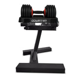 NNEDSZ GEN2 Pro Adjustable Dumbbell Set - 2 x 25kg (50kg) Home Gym Weights with Stand