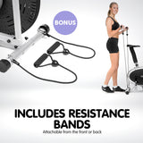 NNEDSZ 3-in-1 Elliptical Cross Trainer Exercise Bike with Resistance Bands