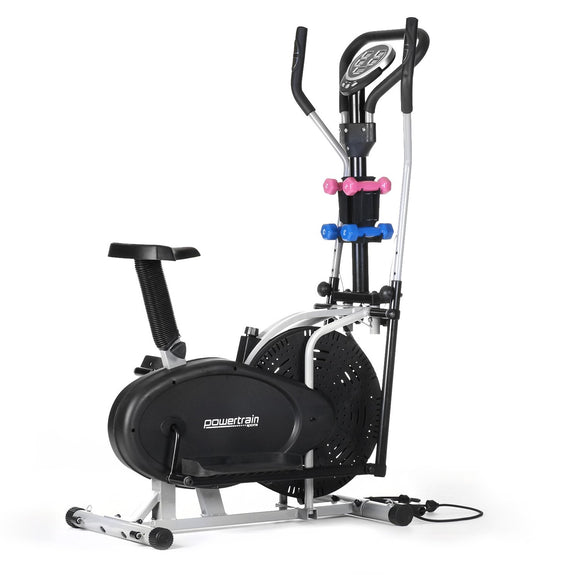 NNEDSZ 5-in-1 Elliptical Cross Trainer Bike with Dumbbell Sets