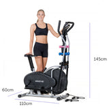 NNEDSZ 5-in-1 Elliptical Cross Trainer Bike with Dumbbell Sets