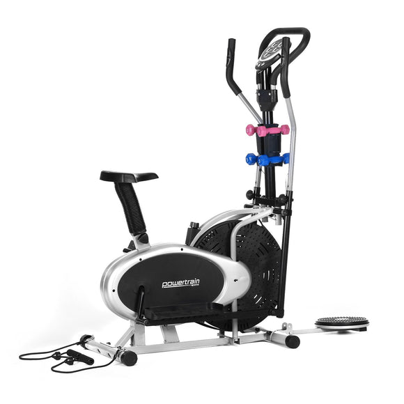 NNEDSZ 6-in-1 Elliptical Cross Trainer Bike with Weights and Twist Disc