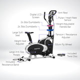 NNEDSZ 6-in-1 Elliptical Cross Trainer Bike with Weights and Twist Disc