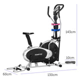 NNEDSZ 6-in-1 Elliptical Cross Trainer Bike with Weights and Twist Disc