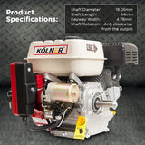 NNEDSZ Kolner 7HP Horizontal Key Shaft Q Type Petrol ENGINE - Electric Start