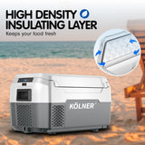NNEDSZ Kolner 20l Fridge Freezer Cooler 12/24/240v Camping Portable Kolner Esky Refrigerator - Grey