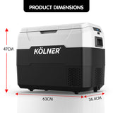 NNEDSZ Kolner 40l Fridge Freezer Cooler 12/24/240v Camping Portable Esky Refrigerator - Black