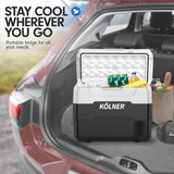 NNEDSZ Kolner 40l Fridge Freezer Cooler 12/24/240v Camping Portable Esky Refrigerator - Black