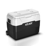 NNEDSZ Kolner 40l Fridge Freezer Cooler 12/24/240v Camping Portable Esky Refrigerator With Trolley - Black